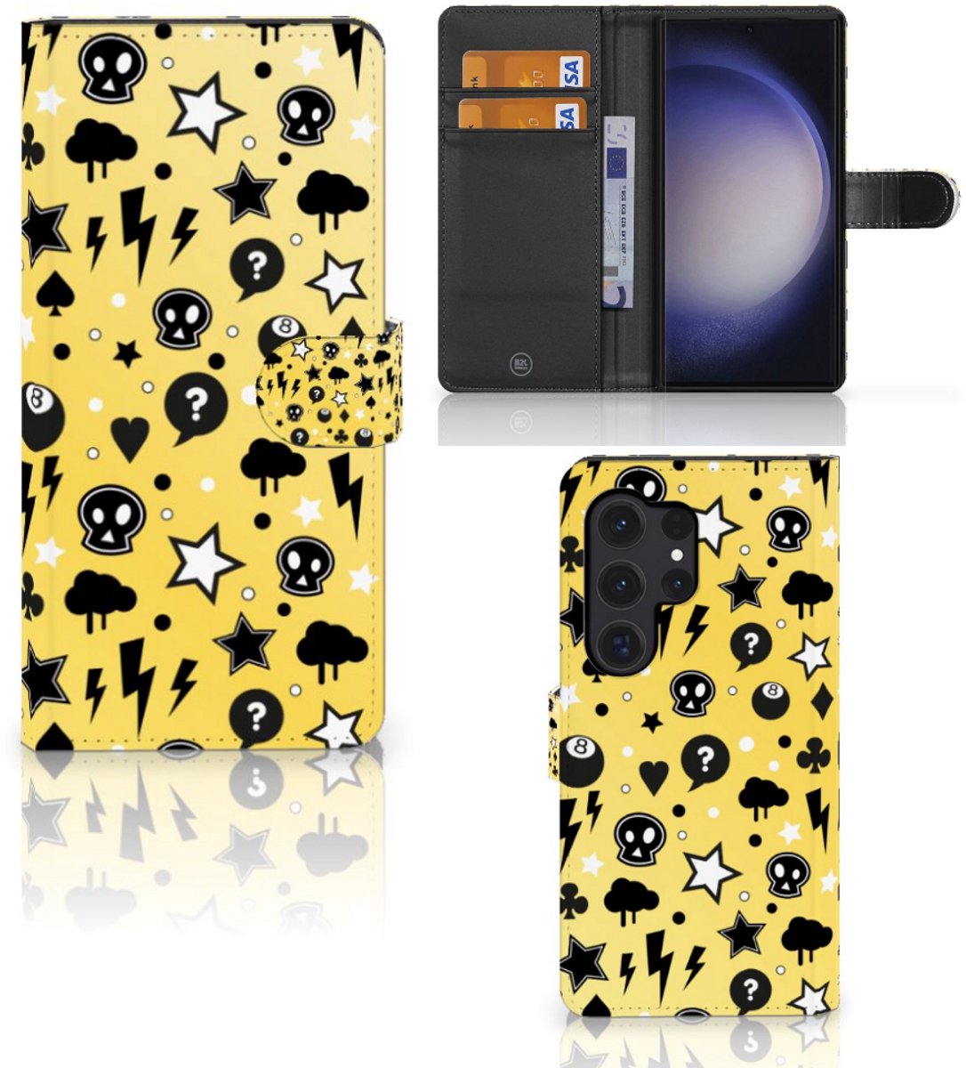 Telefoonhoesje met Naam Samsung Galaxy S24 Ultra Punk Geel