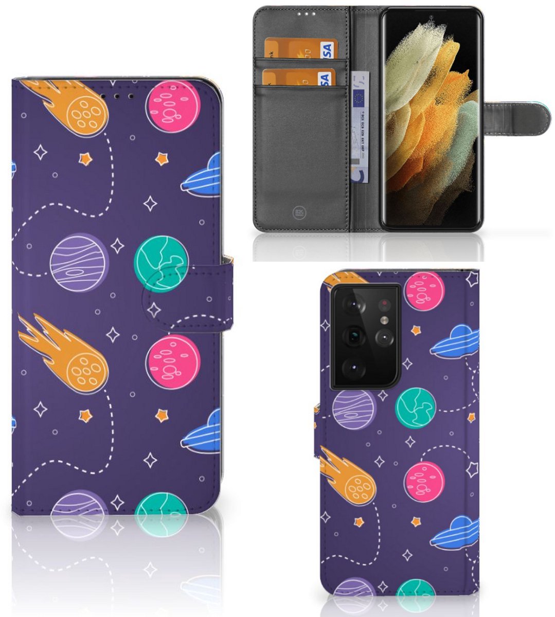 Samsung Galaxy S21 Ultra Wallet Case met Pasjes Space