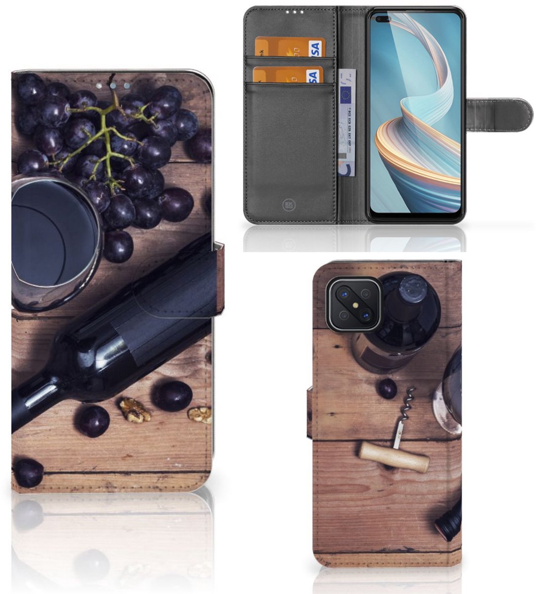 OPPO Reno4 Z Book Cover Wijn