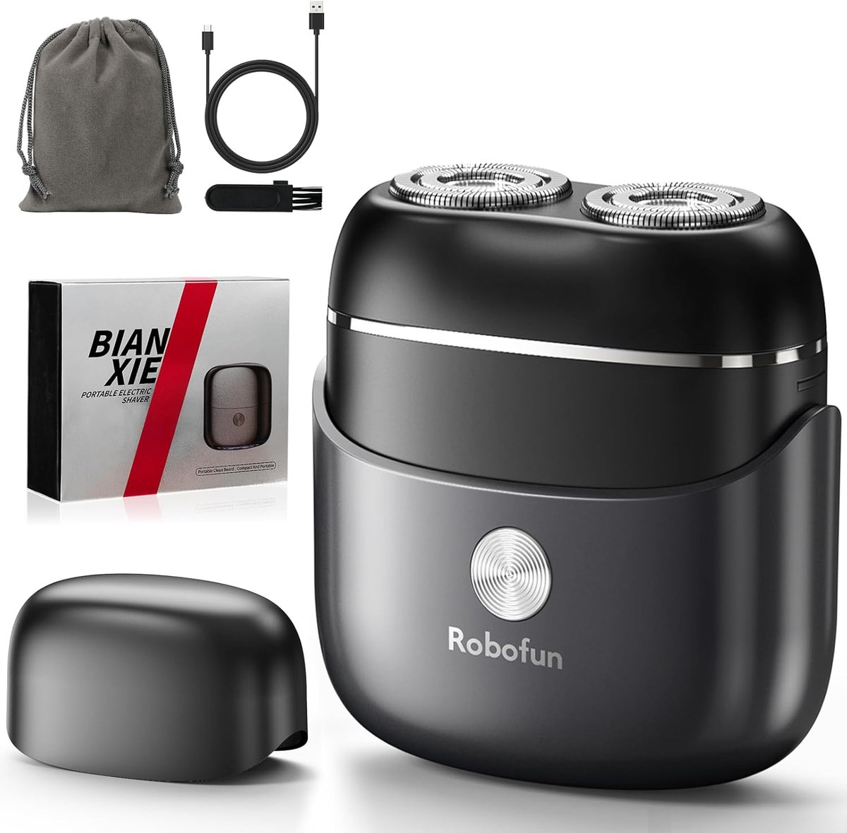Mini scheerapparaat - Elektrische shaver - Draagbaar scheren - IPX6 waterdicht - Compact formaat - Zwart