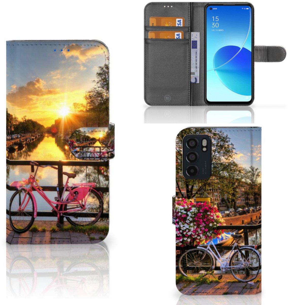 OPPO Reno6 5G Flip Cover Amsterdamse Grachten