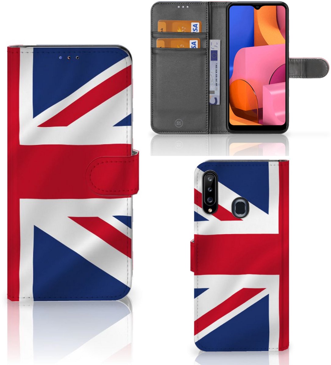 Samsung Galaxy A20s Bookstyle Case Groot-Brittannië