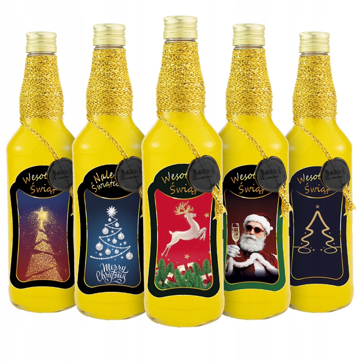 Bimberek - Decoratieve Fles - 500ml - Glas - Handgemaakt