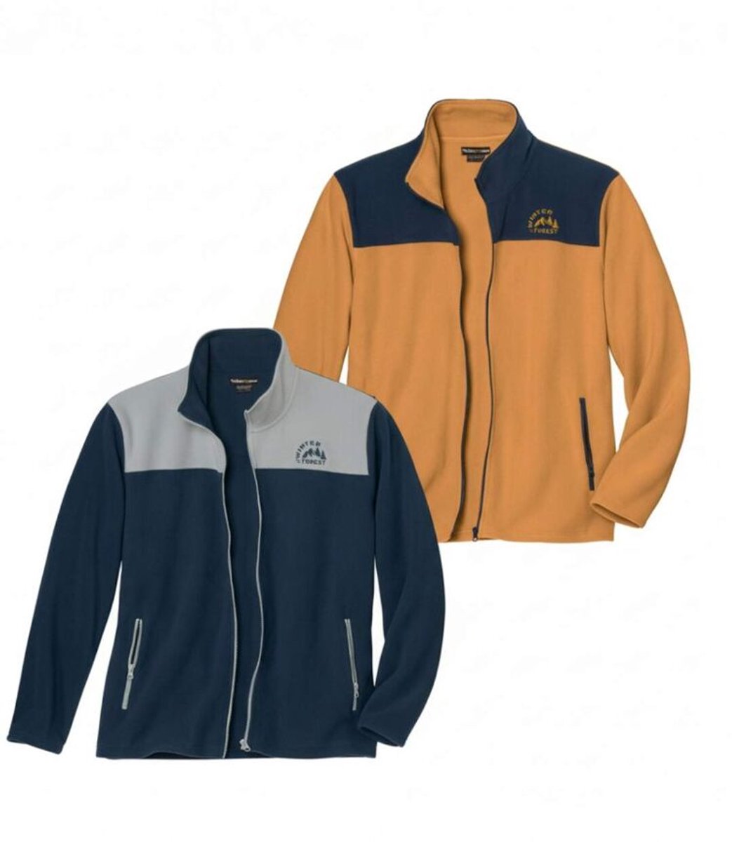 ATLAS FOR MEN - Set van twee winterfleecejacks - Heren - Verkrijgbaar in grote maten - L