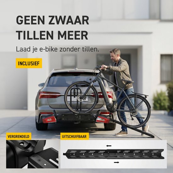 Aways - Fietsendrager - Geschikt voor 2 (elektrische) fietsen - Compact opvouwbaar van Merkloos — afbeelding 4