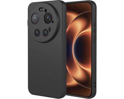 Casemania Hoesje Geschikt voor Xiaomi 17 Ultra - Zwart - Siliconen Back Cover