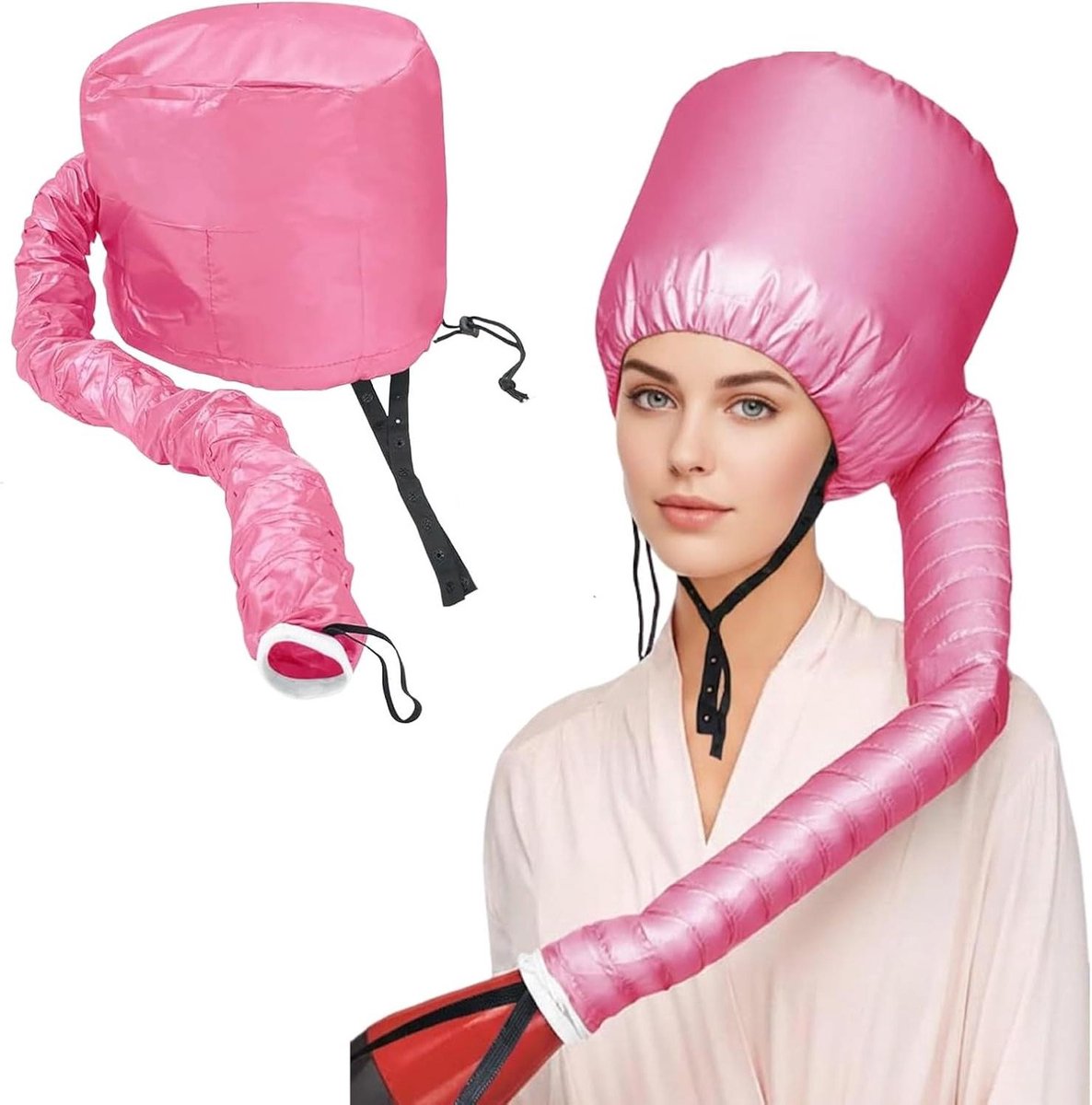Droogkap voor haar - Föhnkap diffuser - Haar drogen thuis - Universele pasvorm - Draagbaar ontwerp - Zwart