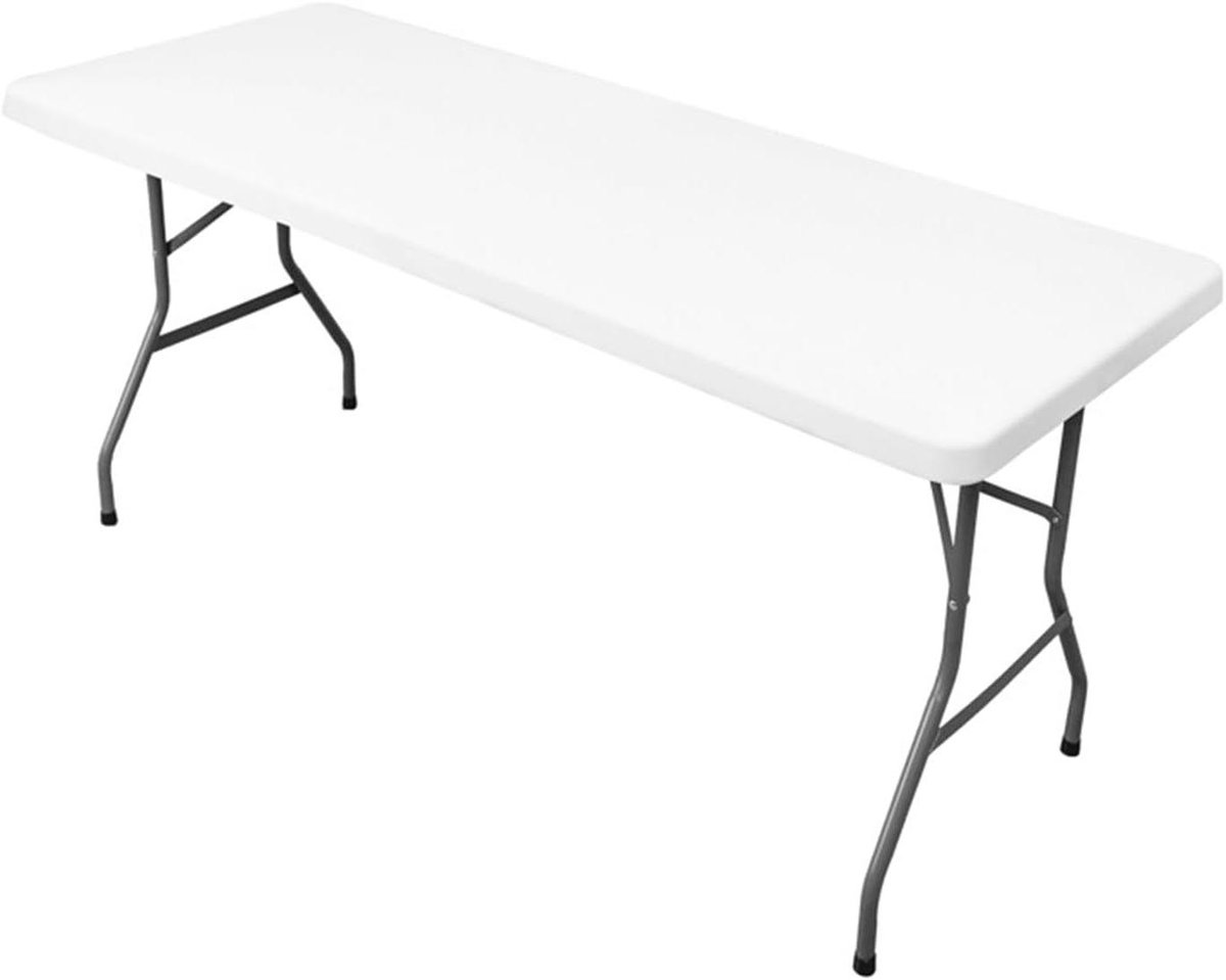 Tafelhoes Rechthoekig - Tafelbeschermer Elastisch - Buiten Tafelen - Elastische Rand - 120x58 cm - Wit