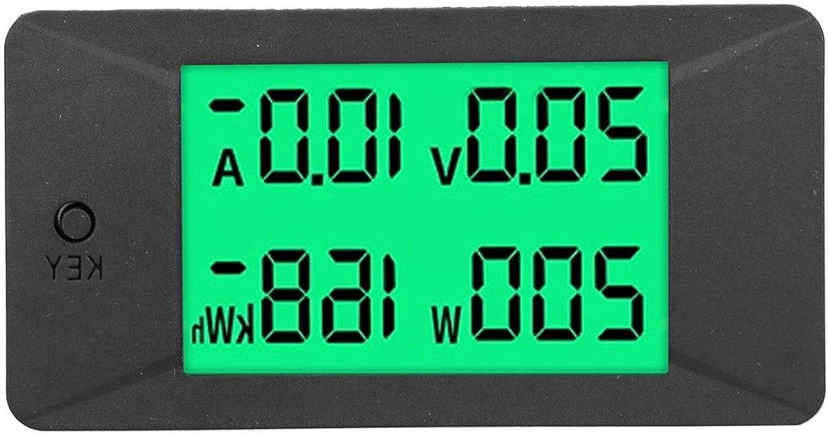 Energiemeter LCD - Stroomverbruik Monitor - Elektriciteit Bijhouden - Geïntegreerd Shuntontwerp - DC 5-12V - Zwart