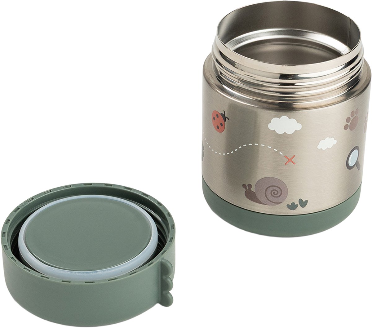 Done By Deer | thermos voedselcontainer tiny trails green 300ml