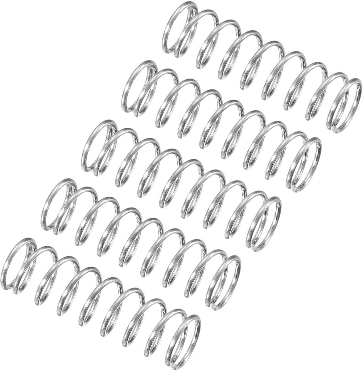 Compressieveren RVS - Drukveren Set - Apparaten Repareren - Gelijkmatige Afstand - 6 mm OD 20 mm Lengte - Zilver