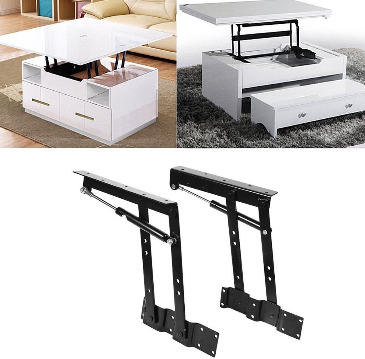 Hydraulische Hinge Mechanisme voor Lift Up Koffietafel - 50kg Capaciteit