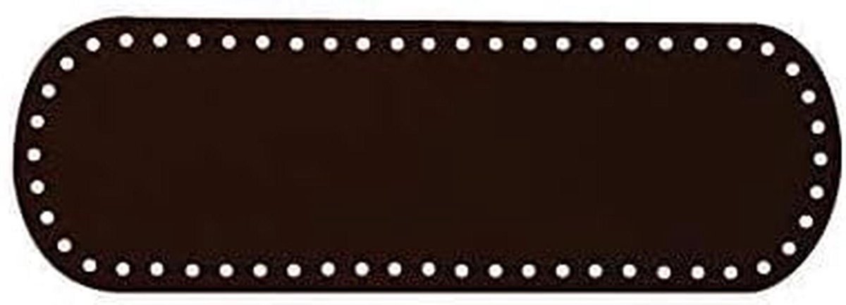 Tas Bodem - Onderkant Tas - Tassen Maken - Geperforeerd Leer - 30 x 10 cm - Donkerbruin
