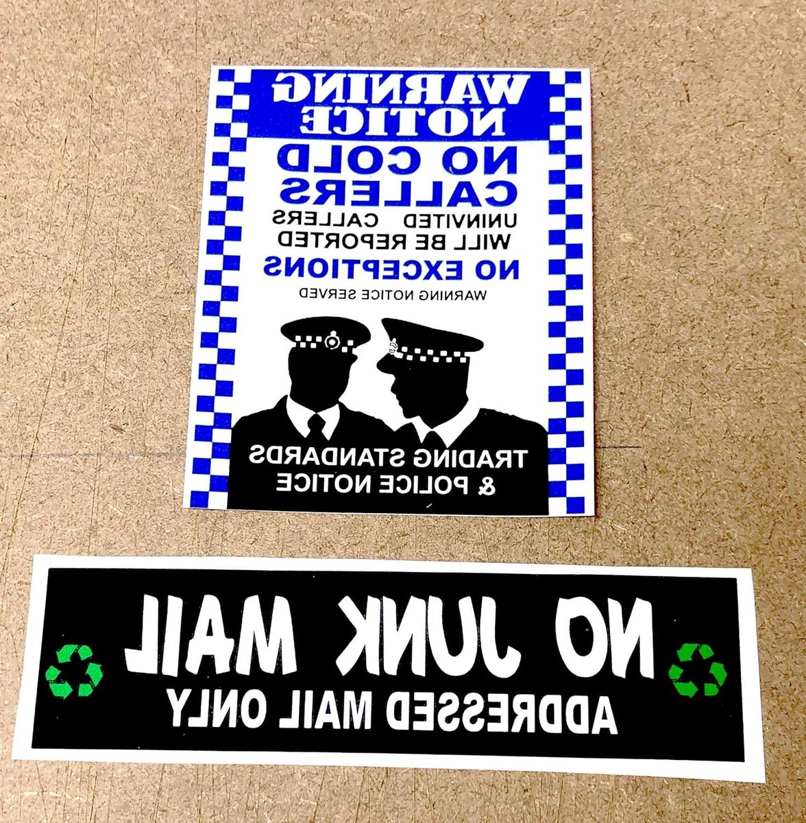 Brievenbus Bord - Geen Junk Mail Sticker - Ongewenste Post Voorkomen - Duidelijk Waarschuwingsbord - 90 x 120 mm