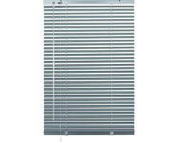 Aluminium jaloezie - Raambekleding Zonwering - Privacy en zonwering - Bevestiging met klemsteunen - 90 x 175 cm - Zilver-blauw