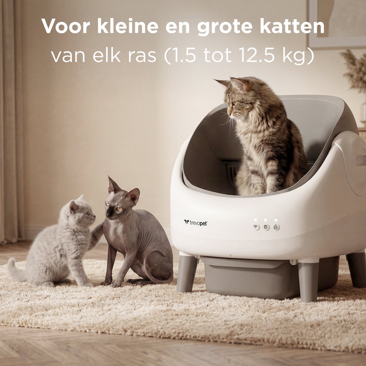TrevoPet Air - Automatische Kattenbak met App thumbnail 4