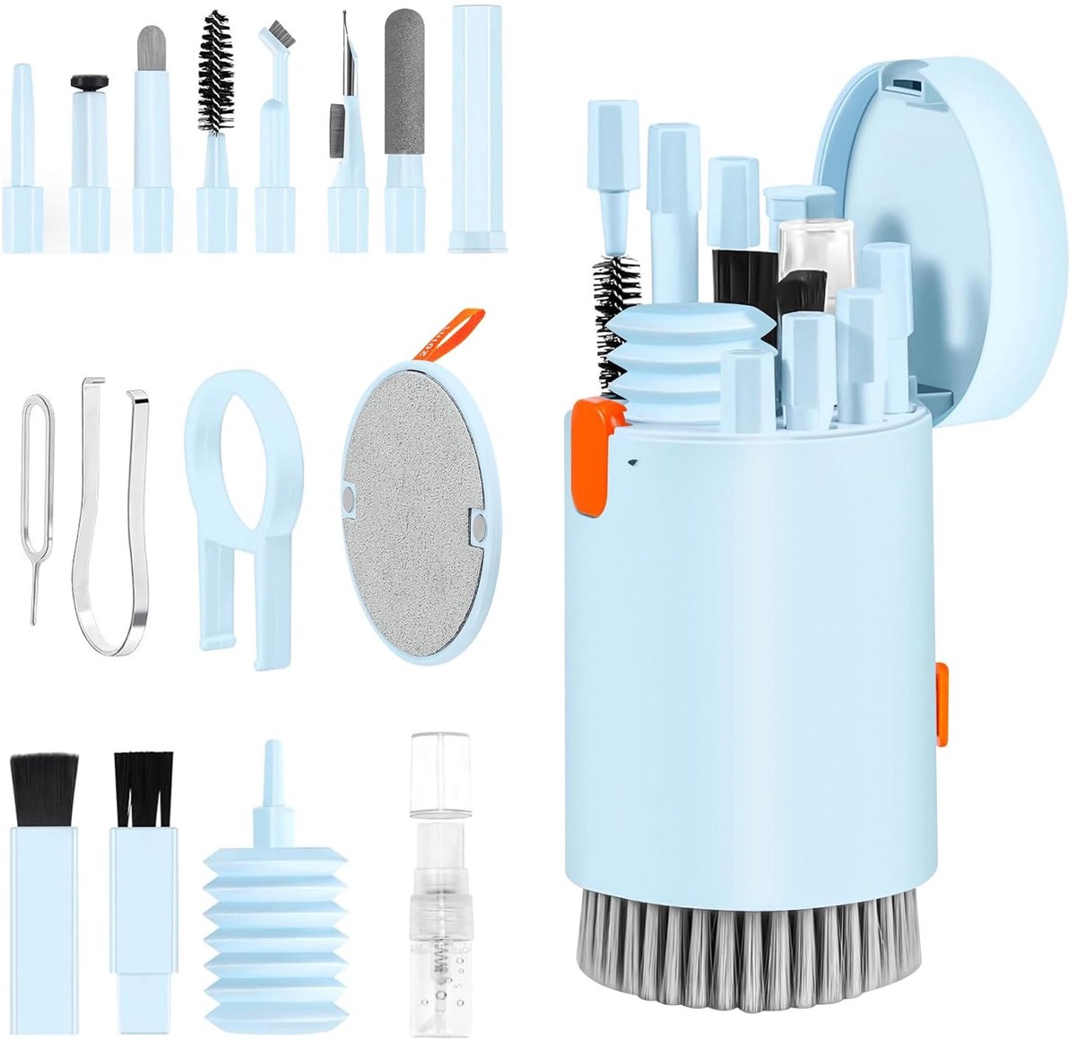 Cosensi - Laptop Screen Cleaning Kit - 20-in-1 - Voor diepgaande reiniging - Blauw - Geschikt voor elektronica - Perfect voor mobiele telefoons, ta...
