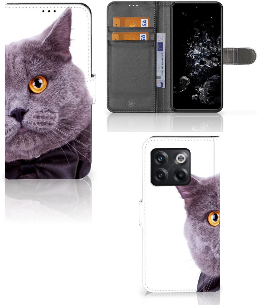 OnePlus 10T Telefoonhoesje met Pasjes Kat