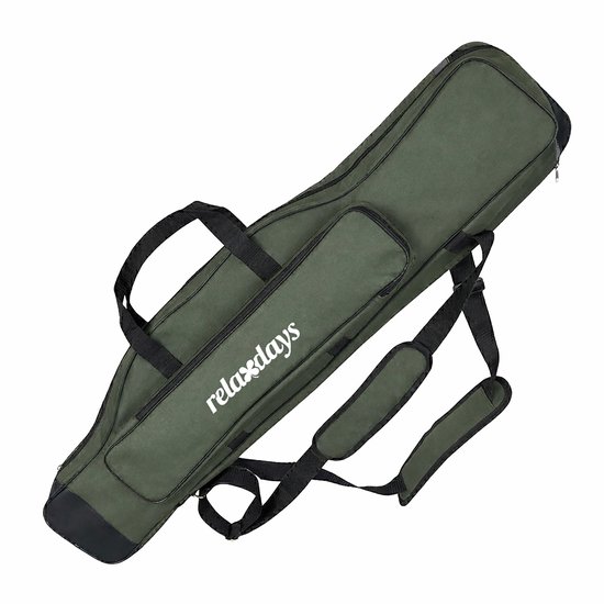Hengeltas - 100 cm - voor 3 hengels - olijfgroen