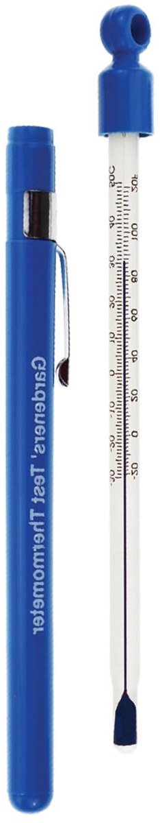 Bodemthermometer Tuin - Grondthermometer Compostmeter - Bodemtemperatuur Meten - Met Beschermhoes - 150 mm Sonde - Blauw