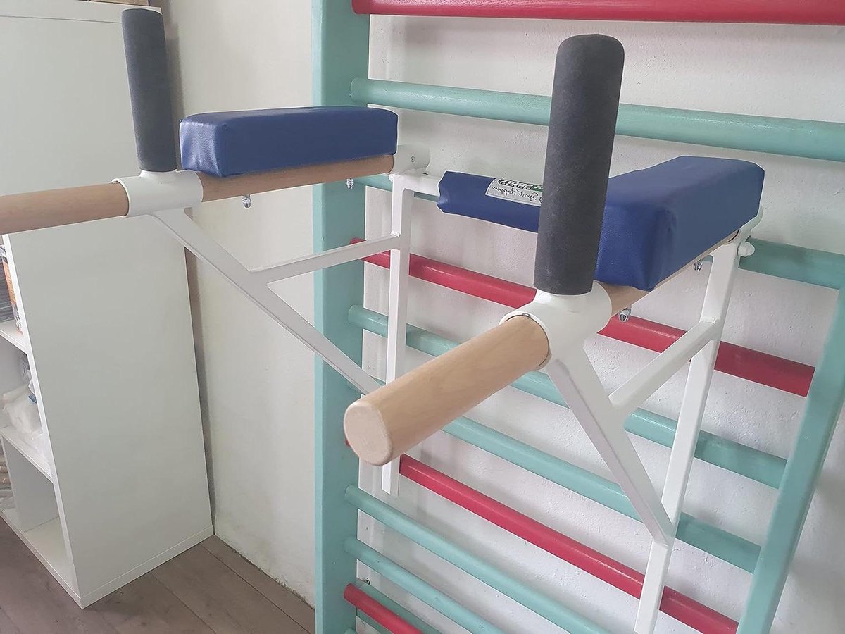 Klimtrekbeugel Dip Stander - Pull-up Bar - Training en Fitness - Multifunctioneel Systeem - 51 cm breed - Wit