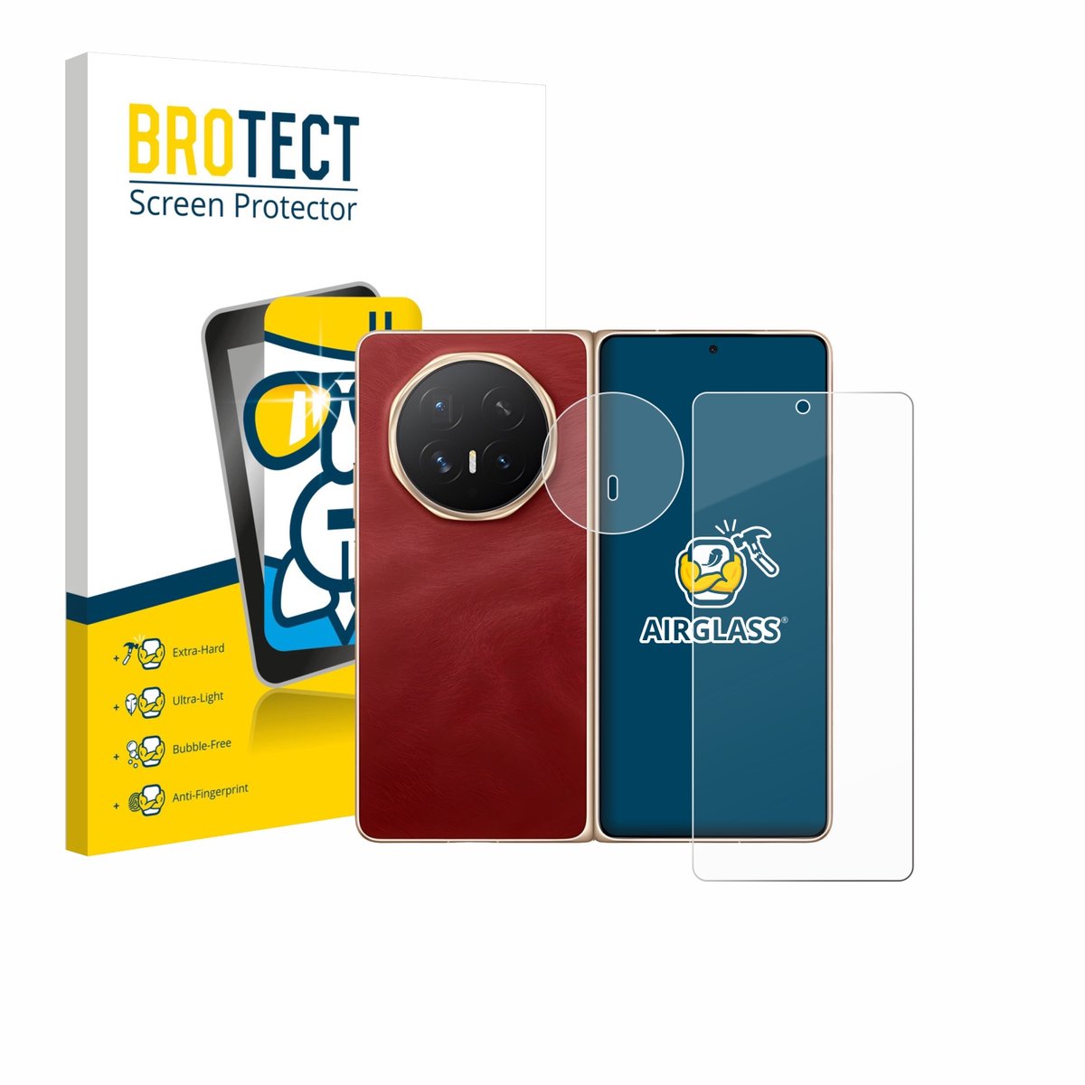 Screenprotector voor Honor Magic V6 (Voor+Camera) Beschermglas transparant