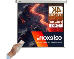 celexon gemotoriseerde thuisbioscoop- en presentatie-beamer-canvas wand- of plafondmontage elektrische canvas Motor Professional - 220 x 220 cm - 1:1