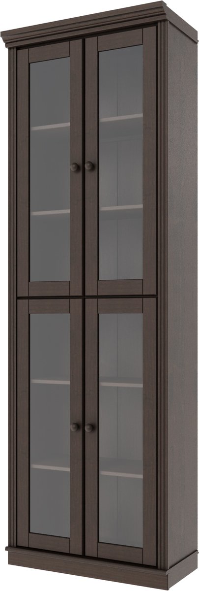 Notio Living Anita- Boekenkast Glazen Deuren 4 pcs HL Havana-lak