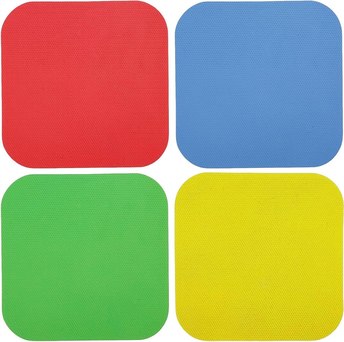 Set van 4 Rubberen Jar Gripper Pads voor Flessen en Potten, Ideaal voor Mensen met Artritis en Zwakke Handen, Vierkante Handvatten voor Eenvoudig Openen