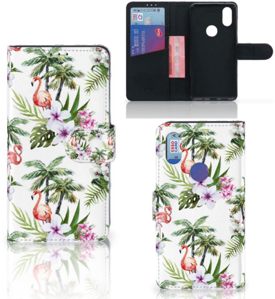 Xiaomi Mi Mix 2s Telefoonhoesje met Pasjes Flamingo Palms
