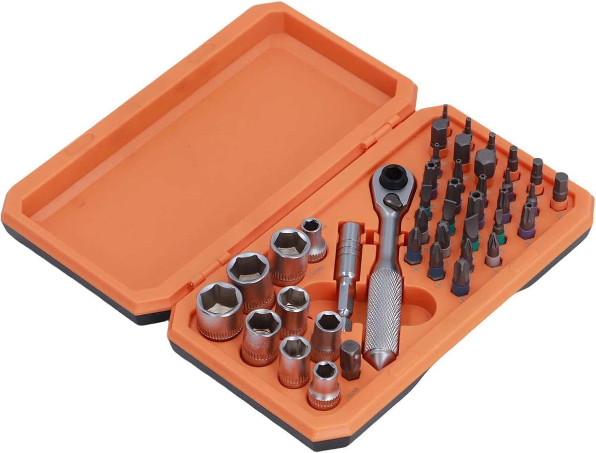 Ratel Sleutelset - Dopsleutelset - Reparaties - 72 Tanden Mechanisme - 9 Sockets - Gekleurde Ringen