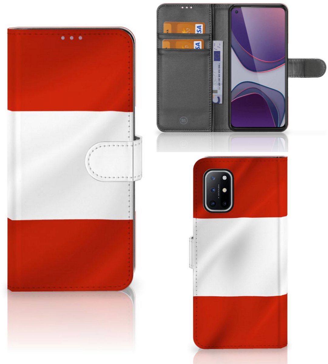 OnePlus 8T Bookstyle Case Oostenrijk