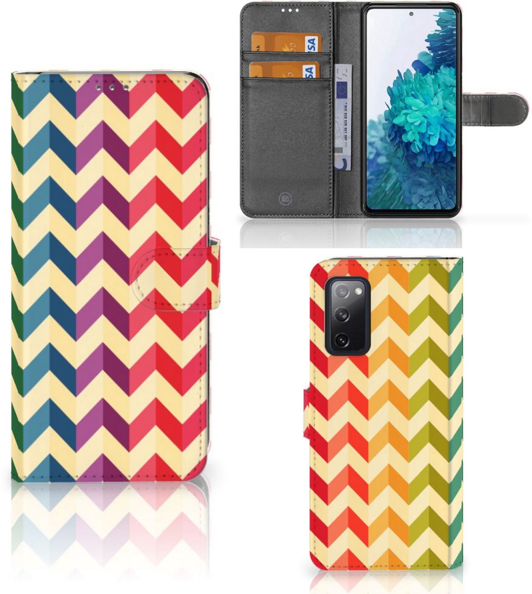Samsung Galaxy S20 FE Telefoon Hoesje Zigzag Multi Color