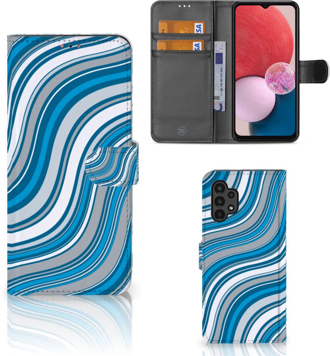 Samsung Galaxy A13 (4G) Telefoon Hoesje Waves Blue