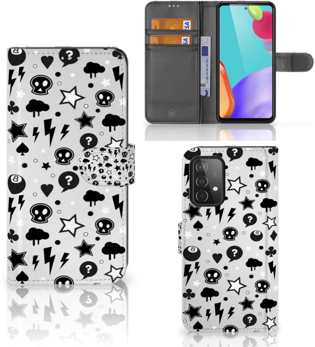 Telefoonhoesje met Naam Samsung Galaxy A52 Silver Punk
