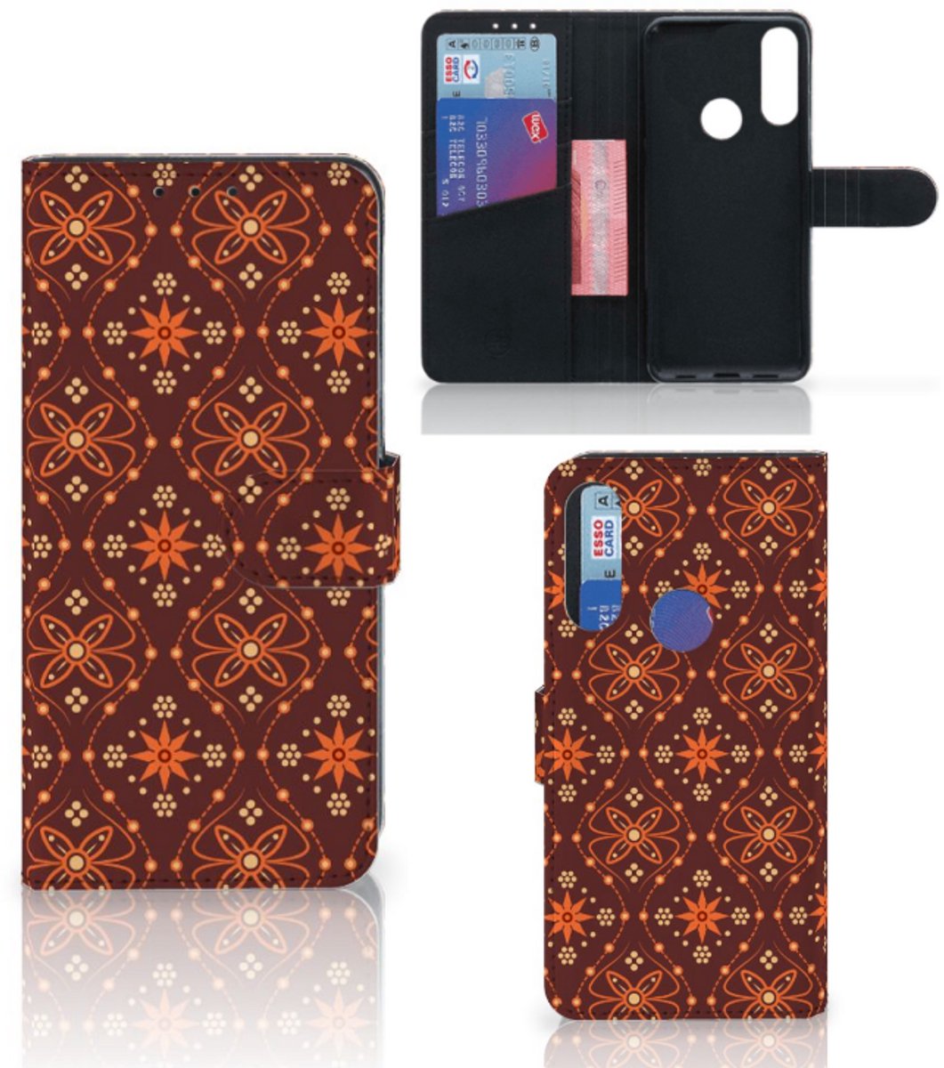 Alcatel 1S 2020 Telefoon Hoesje Batik Brown