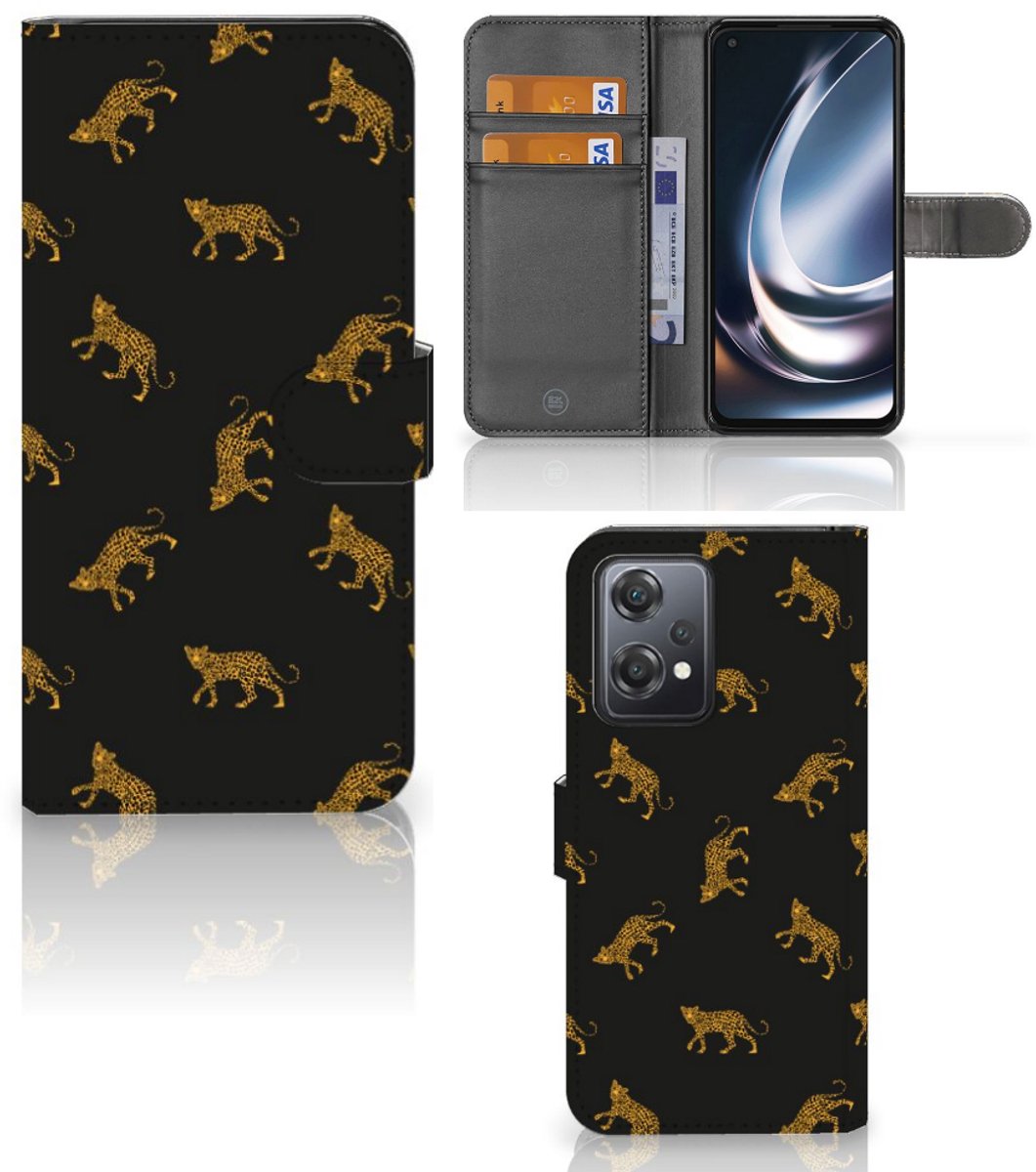 Telefoonhoesje met Pasjes voor OnePlus Nord CE 2 Lite Leopards