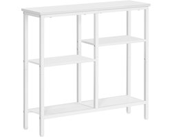 HOMESY smalle consoletafel, 75cm bijzettafel, haltafel, kleine presentatietafel, kleine ruimte salontafel, geschikt voor entree, gang, wit
