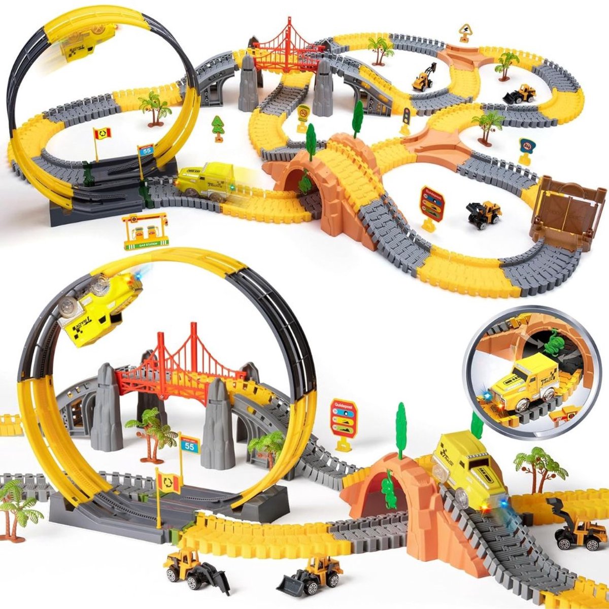 REN® Racebaan Elektrisch - racebaan - Meerkleurig - 50cm x 30cm x 15cm