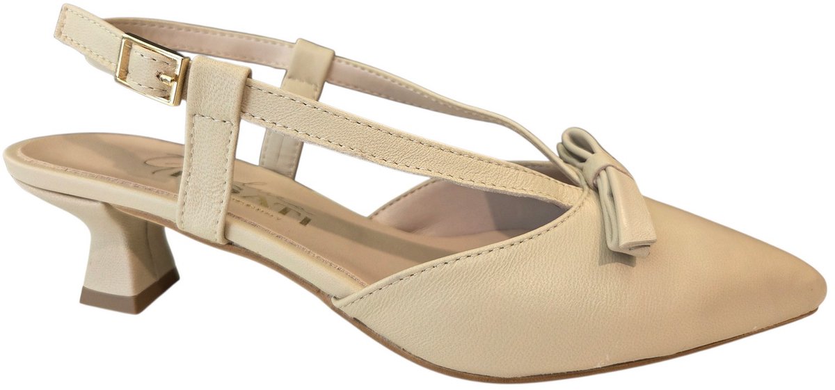 Gianluca Pisati Anna Nappa Crema Slingbanks Creme Leer Dames - Creme - 39