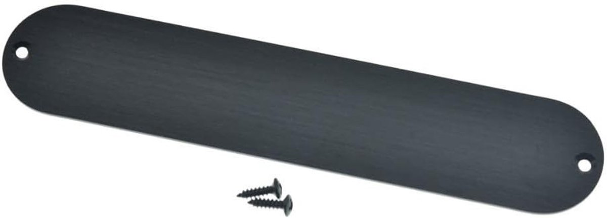 Standaard 32mm Brede Lege Controleplaat zonder Gat van Geanodiseerd Aluminium voor Fender Telecaster - Zwart, Duurzaam en Lichtgewicht