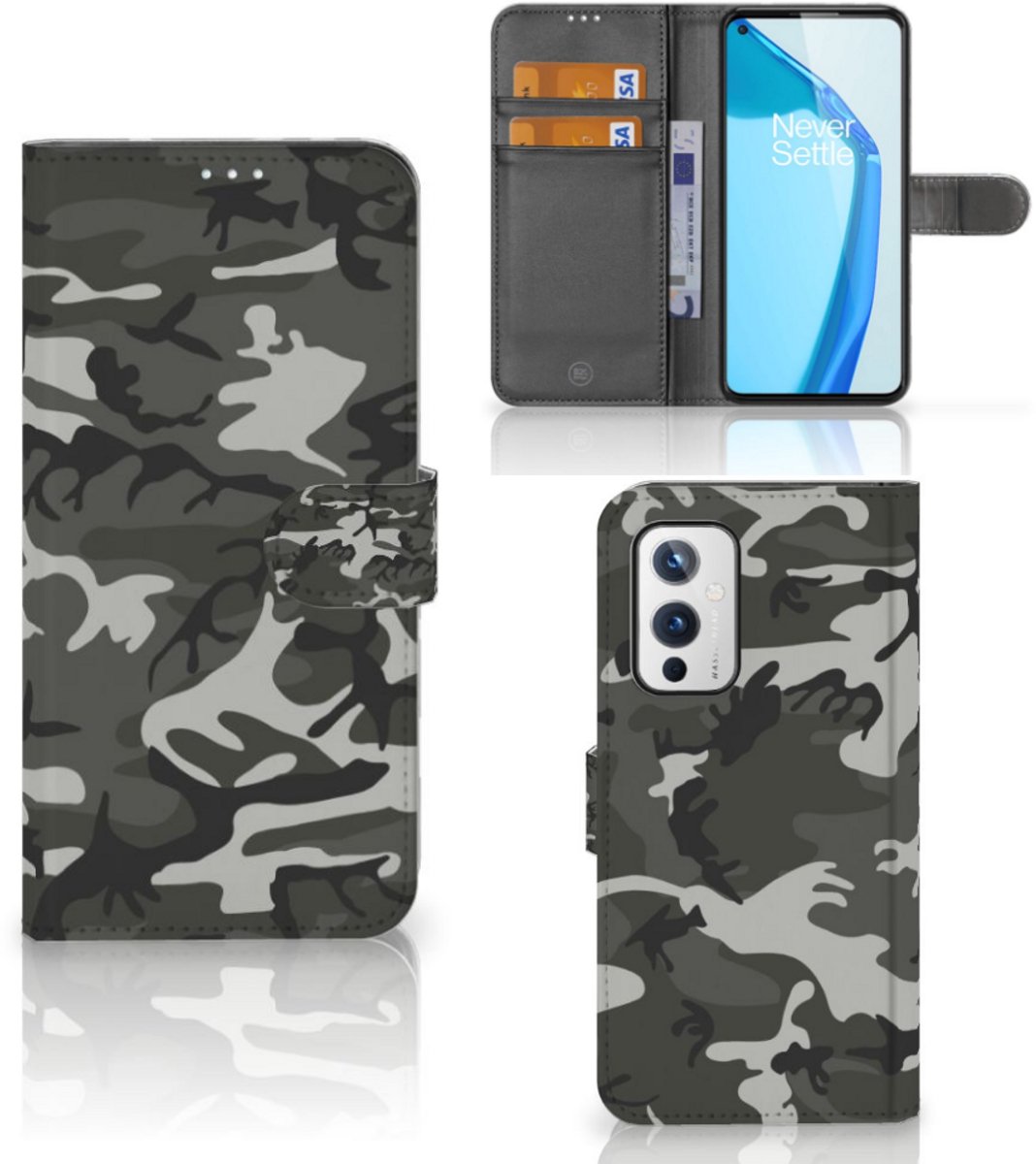 OnePlus 9 Telefoon Hoesje Army Light