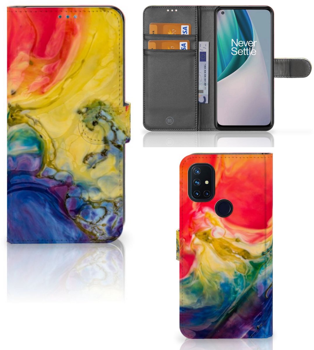 Hoesje OnePlus Nord N10 Watercolor Dark