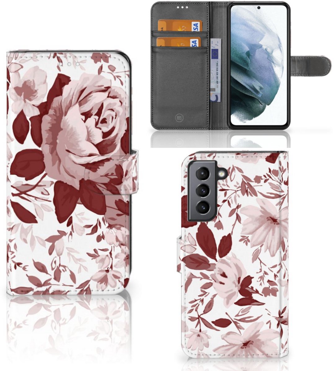Hoesje Samsung Galaxy S21 FE Watercolor Flowers