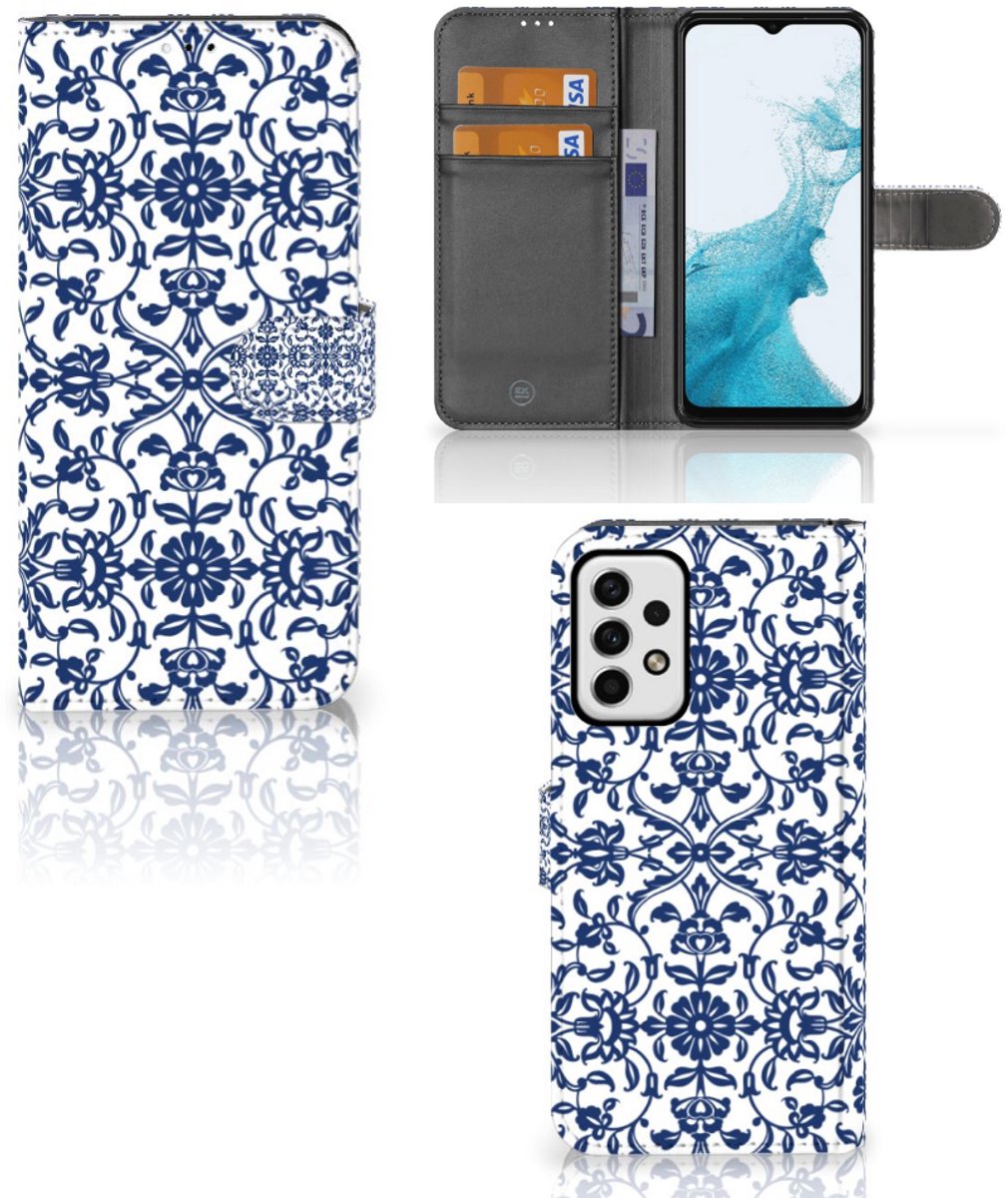 Samsung Galaxy A23 Hoesje Flower Blue