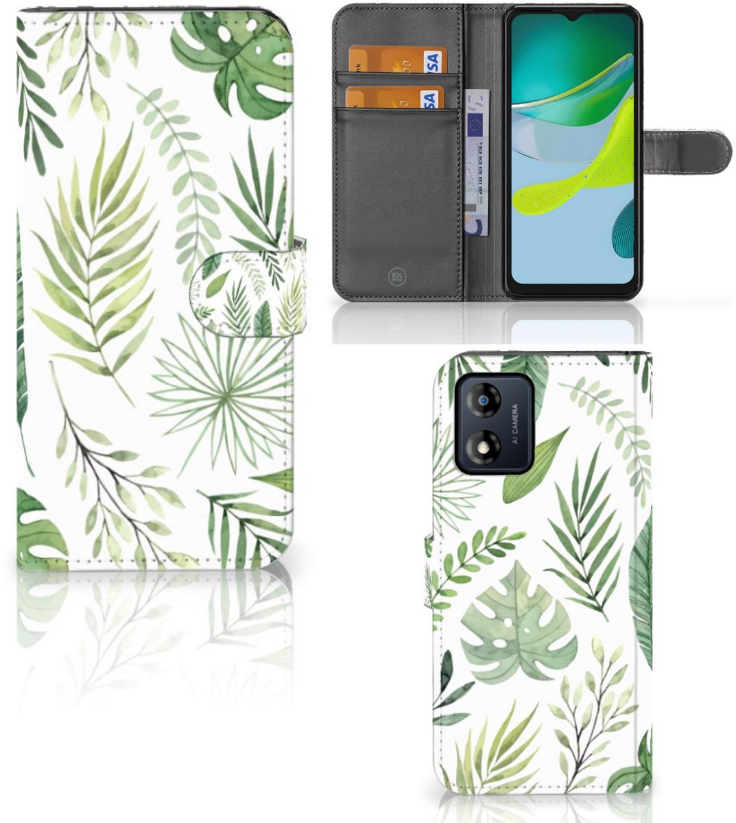 Motorola Moto E13 4G Hoesje Leaves
