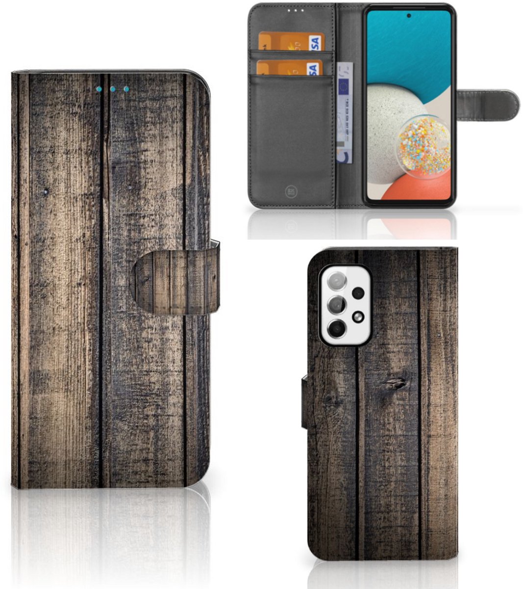 Samsung Galaxy A73 5G Book Style Case Steigerhout