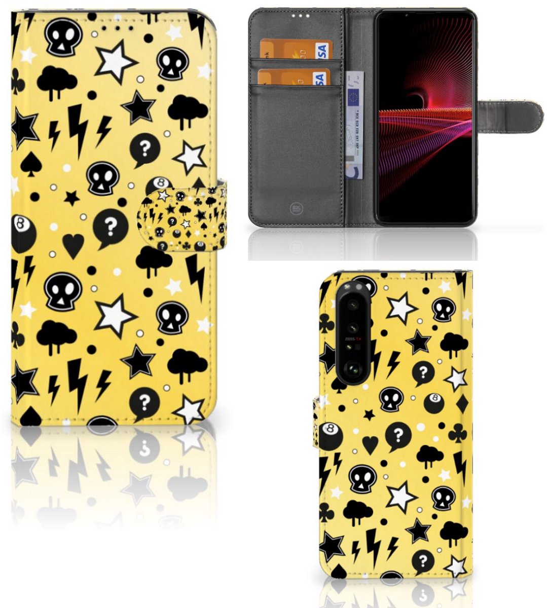Telefoonhoesje met Naam Sony Xperia 1 III Punk Geel
