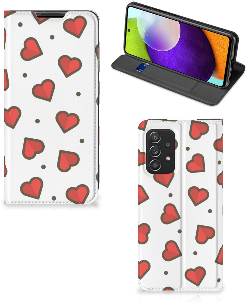 Samsung Galaxy A52 Hoesje met Magneet Hearts