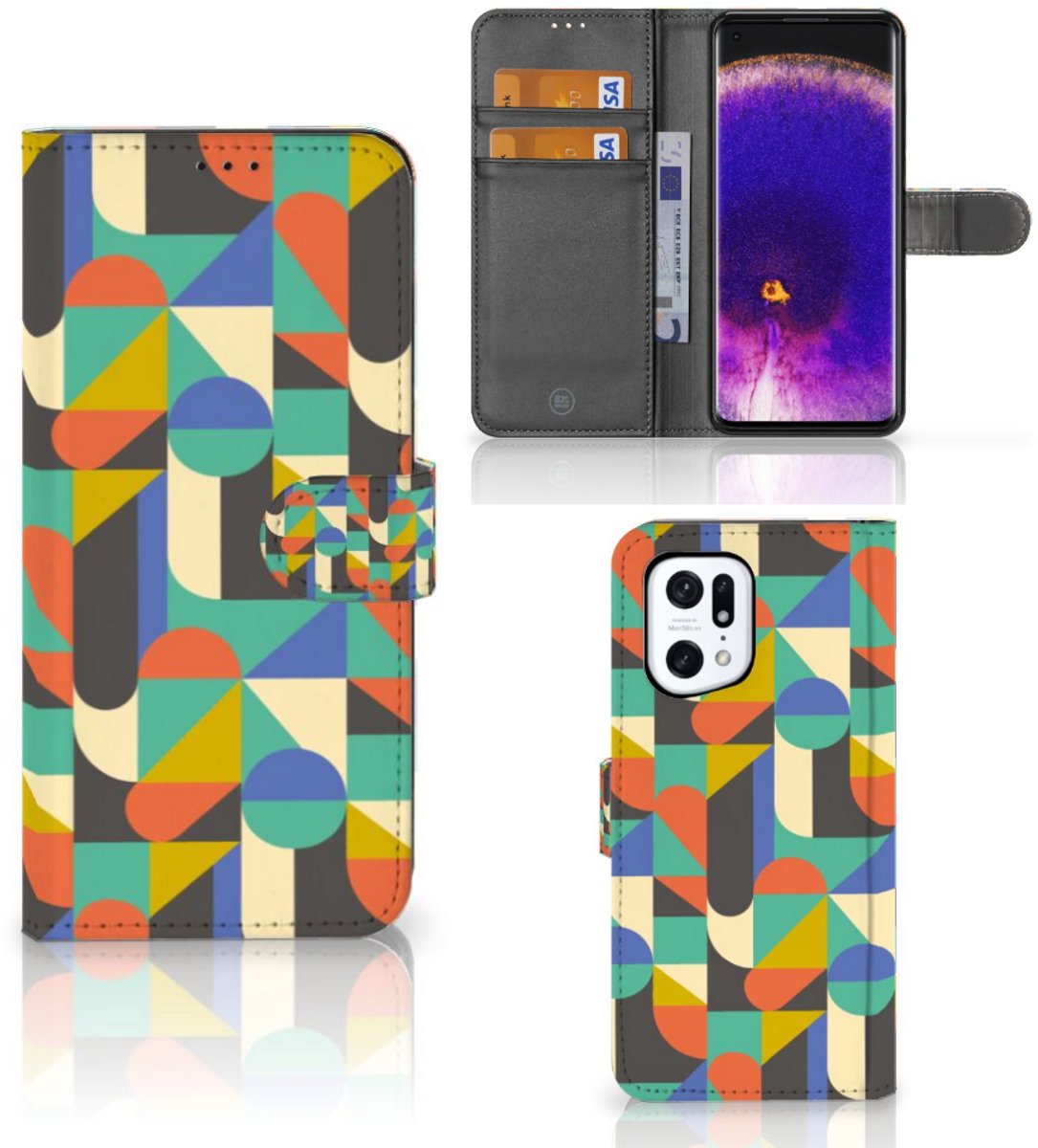 OPPO Find X5 Pro Telefoon Hoesje Funky Retro